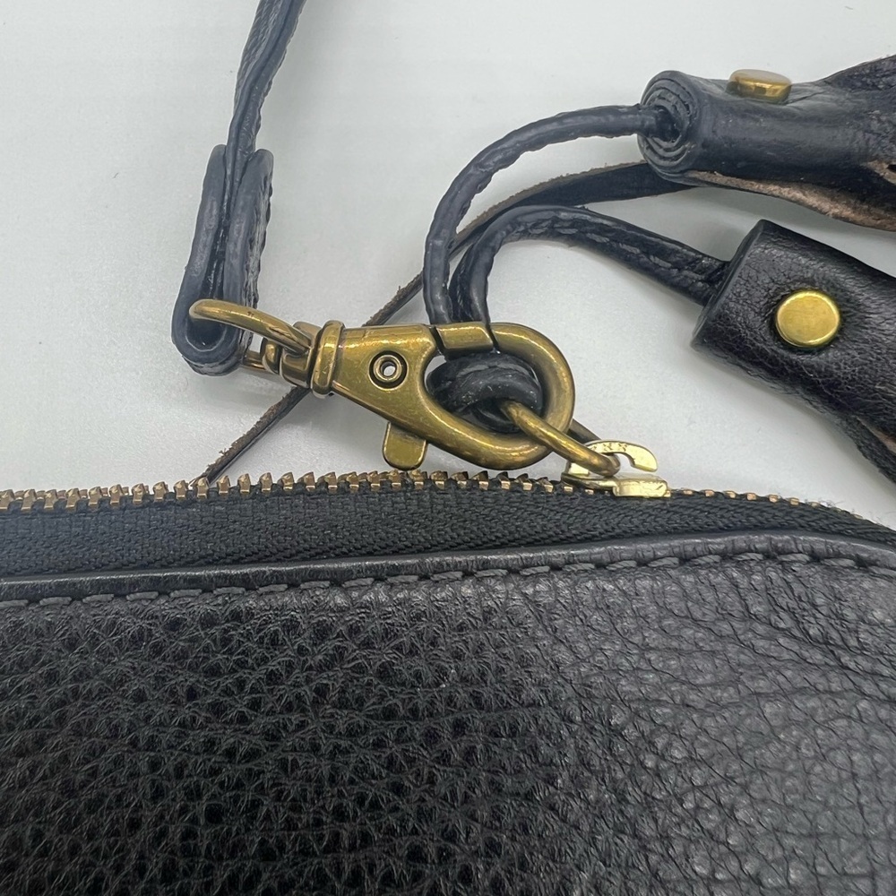 Frye Black Leather Wristlet with Textured Finish - Picture 7 of 13